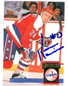 Kevin Kaminski autographed Hockey Card (Washington Capitals) 1994 Donruss #505