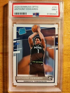 ANTHONY EDWARDS 2020 DONRUSS OPTIC ROOKIE RC #151 PSA 9 MINT! T-WOLVES ANTMAN #1 - Picture 1 of 2