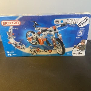 ERECTOR Set #3501 Multi Model 147 Parts - BIKE Helicopter CRANE - NEW SEALED - Picture 1 of 8