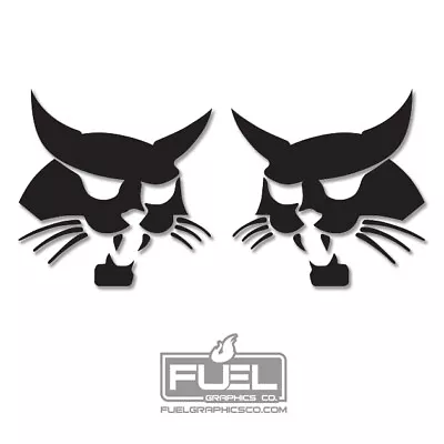 Bobcat Logo Vinyl Decal / Sticker 2-Pack for Skid Steers, Excavators, Implements - Image 1 of 4