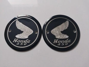 HONDA CB450 CL450 450 1965-1968 Bomber GAS TANK Emblem Badge Pair - Picture 1 of 6