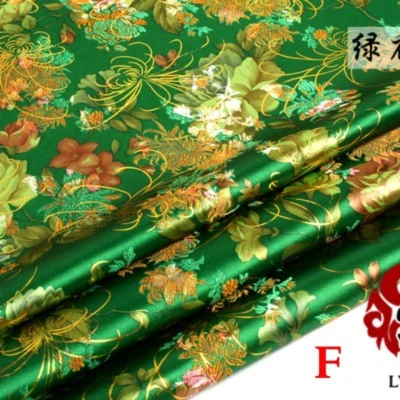 100 75CM Chinese Satin Brocade Fabric Damask Jacquard for Cheongsam Hanfu DIY - Image 1 of 4