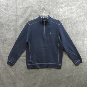 Tommy Bahama Sweatshirt Medium Nassau Half Zip Long Sleeve Cotton T21475OU New - Picture 1 of 14