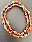 Antique Chinese Art Deco 1920 Amber Necklace silver clasp