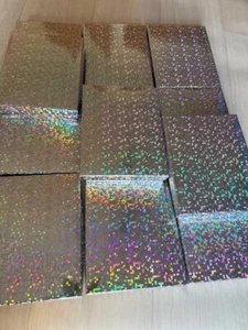 WHOLESALE JOBLOT 24 x SILVER HOLOGRAPHIC JEWELLERY BOXES, SET BOX, PACKAGING - Picture 1 of 6