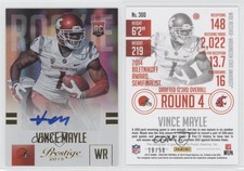 2015 Panini Prestige Extra Points Gold Signatures /50 Vince Mayle Rookie Auto RC