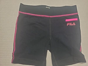 Fila Girls' Black/Pink Lightweight Biker Shorts size 10-12 - Picture 1 of 4
