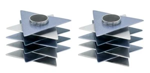 Modern Shabbat Gray Candlesticks - Star of David - Contemporary Jewish Judaica - Picture 1 of 2