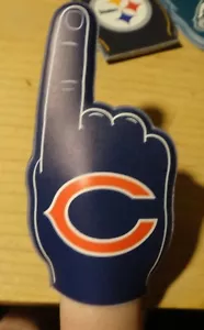 1 NFL Chicago Bears We're #1 Dbl Side Soft Plastic Padded Pencil Pen Topper - Picture 1 of 2