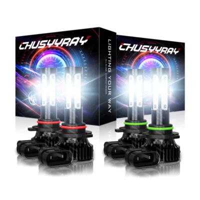 Kit de faros LED de 6000K para Honda Accord 1990-2007 combo de bombillas de haz alto bajo 4 piezas Foto 1 de 4