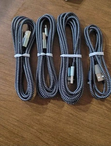 4 Pack Apple Lightning Cables, New From Amazon 3x6ft & 1x 3ft - Photo 1 sur 3