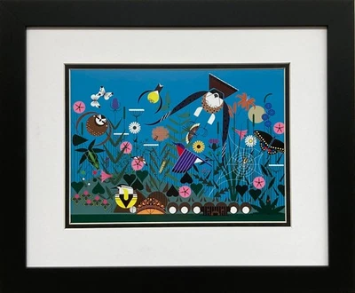 Impresión artística enmarcada personalizada Charley Harper "Verano salvaje", pájaros Foto 1 de 3
