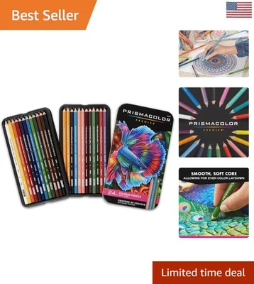 Assorted 24 Count Premier Colored Pencils - Perfect for Blending and Shading - Image 1 of 4