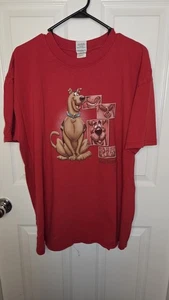 Vintage Scooby Doo Six Flags T-Shirt Gr. XL 2000er rot Freizeitpark Merchandise Hb - Bild 1 von 6