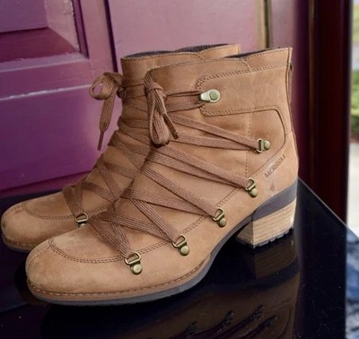 Merrell Shiloh II 橡木棕色女式皮靴 9.5 M 码 — 第 1/4 张图片