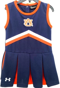 NEW Auburn AU Tigers Under Armour UA Navy Blue Cheerleader Dress Girls Kids 3T - Picture 1 of 8