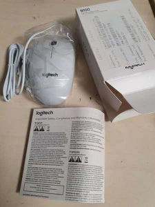 Souris optique USB blanche Logitech B100 - Photo 1/4