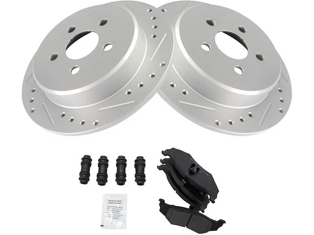 Kit de pastillas de freno trasero y rotor para Dodge Stratus 1995-2006 1996 1997 1998 QB356BX Foto 1 de 1