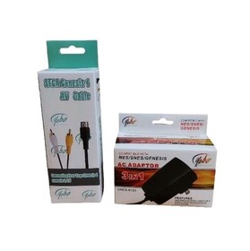 AC Power Supply + AV Cable For SEGA Genesis MODEL 1 Console NEW BOXED