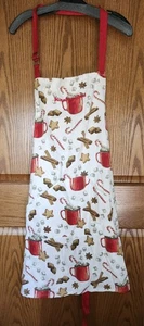 KitchenAid Apron White With Cocoa Mugs Marshmallows Baking Christmas Holiday - Picture 1 of 21