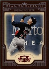 2008 Donruss Threads Diamond Kings Framed Red Multi-Sport Card #1 Jordan Schafer