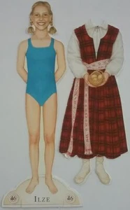 Ilze Anna Lazdins #46 American Girl Magazine Cut Paper Doll 1 Outfit 1990's - Picture 1 of 1