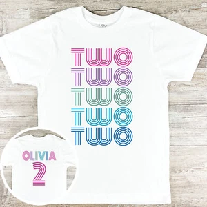 Personalized 2nd Birthday Shirt for Girl, Second Birthday Tee, Kids Shirt, 3049 - Picture 1 of 11