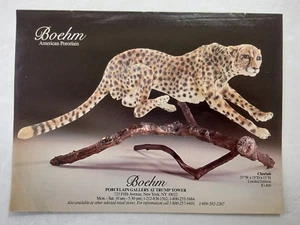 BOEHM Cheetah Limited Edition PORZELLAN GALERIE im TRUMP TOWER Print Ad 1990 - Bild 1 von 14