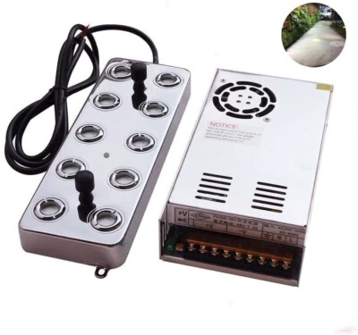 Ultraschall Vernebler Luftbefeuchter 10 Löcher Garden Teich Fog Nebelmaschine DE - Bild 1 von 4