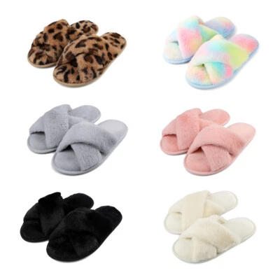 KNIXMAX Damen Winter Hausschuhe Memory-Schaum Wärme Bequem Plüsch Pantoffeln Home Rutsch