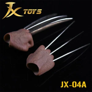 JXtoys 1/6 JX-04A Wolverine Pugno Metallo Artigli Lupo Mani per Corpo Figura Maschio 12" - Foto 1 di 10