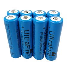 8 X 18650 5000mAh 3.7V Li-ion Rechargeable Battery For Flashlight Headlamp Torch