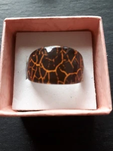 Brand new lava print childs ring size S.5! Childrens kids costume jewellery! - Picture 1 of 3