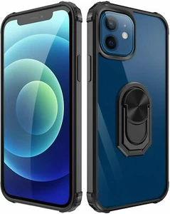 Ring Halter Ständer Clear Case Hülle für iPhone 13 12 11 Pro Max XR X XS - Bild 1 von 14