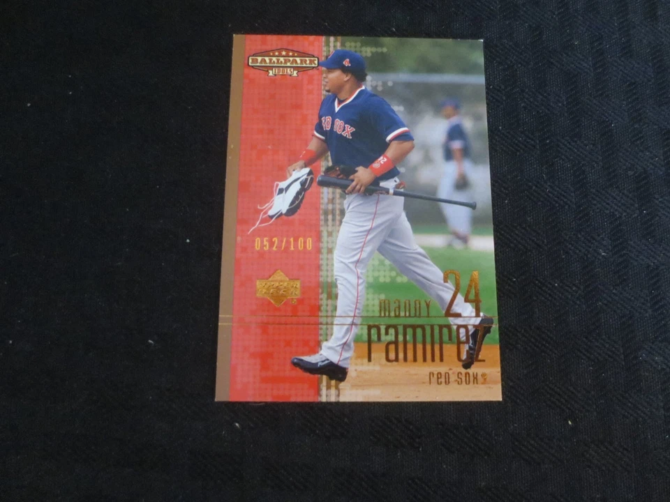 2002 Upper Deck Ballpark Idols Bronze # 53 Manny Ramirez Red Sox 52/100 - Image 1 of 2