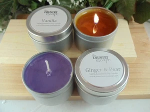 4 oz Soy Candles in Metal Tin- 190 Scents Available -Great Gift Ideas - Picture 1 of 5