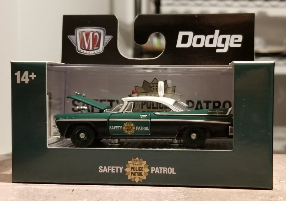 M2 Machines 1957 Dodge Coronet Police Car D500 1:64 Diecast Auto Meets R86 24-84 - Image 1 of 4