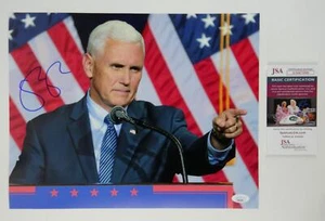 Foto firmada por Mike Pence 11x14 autografiada vicepresidente certificado de autenticidad JSA - Imagen 1 de 3