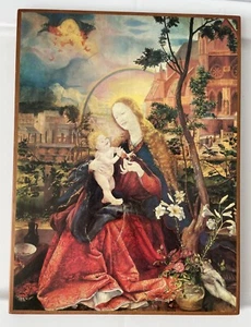 Stuppach Madonna Religious Jesus Wooden Print Wall Decor Colorful - Picture 1 of 3