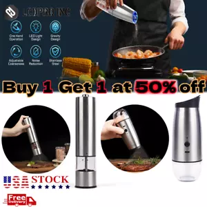 Automatic Battery Grinder Stainless Steel Pepper Salt Mill Electric Light - Picture 1 of 15