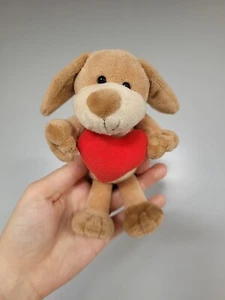 Edredón marrón de peluche Tesco vintage para perro cachorro con corazón 2006 - Imagen 1 de 6