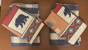 Two Complete Twin Bedding Sets-Bears, Moose, Wolf, Camping, Cabin, Outdoors - Picture 1 of 17