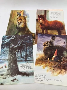 Gnomes & Animals Fox Rabbit Mouse Horse Poortvliet Art Prints from Book 8"x12" - Picture 1 of 11