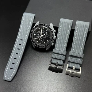 Dunkelgraue / weiße Armbänder für Omega X Swatch MoonSwatch Mission to Moon - Bild 1 von 6