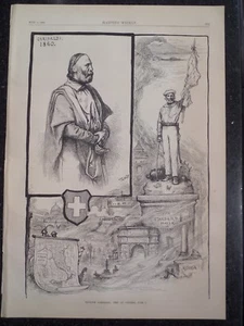 Giuseppe Garibaldi Generale Italiano Politico Nazionalista Stampa Settimanale 1882 #2 - Foto 1 di 1