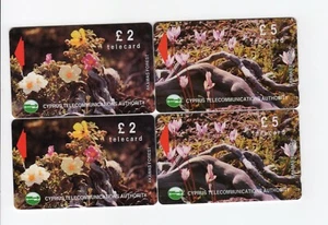 TELECARTE CHYPRE LOT DE 4 CARTES - Zdjęcie 1 z 1
