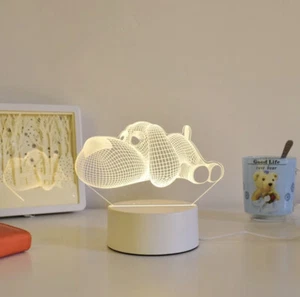 3D LED Night Light USB Small Table Lamp Dog￼ US Seller￼ - Picture 1 of 3