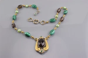 "Collar Margaret Thurman ECHO OF A DREAMER Plata Esterlina Bronce 925 22" - Imagen 1 de 7