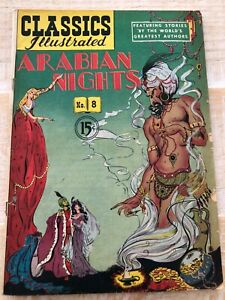 Golden Age Comic Arabian Nights Gilberton Classic Illustrated #8/51 Nice Cond