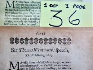 One Act of Parliament of King Charles 1627 - Picture 1 of 2
